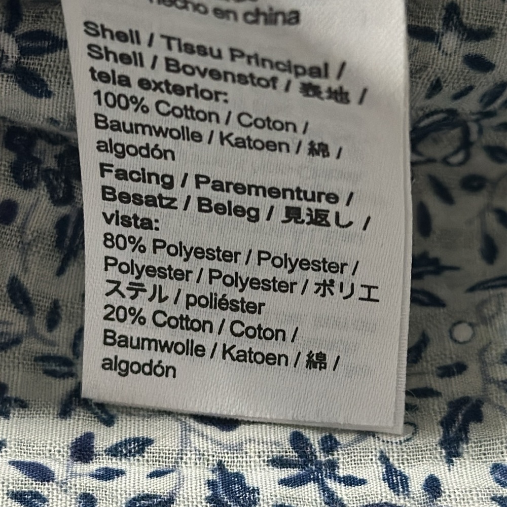 MADEWELL Smocked Pull-On Shorts in Florentine Floral Blue Skirt Skort Size Small - Picture 9 of 11